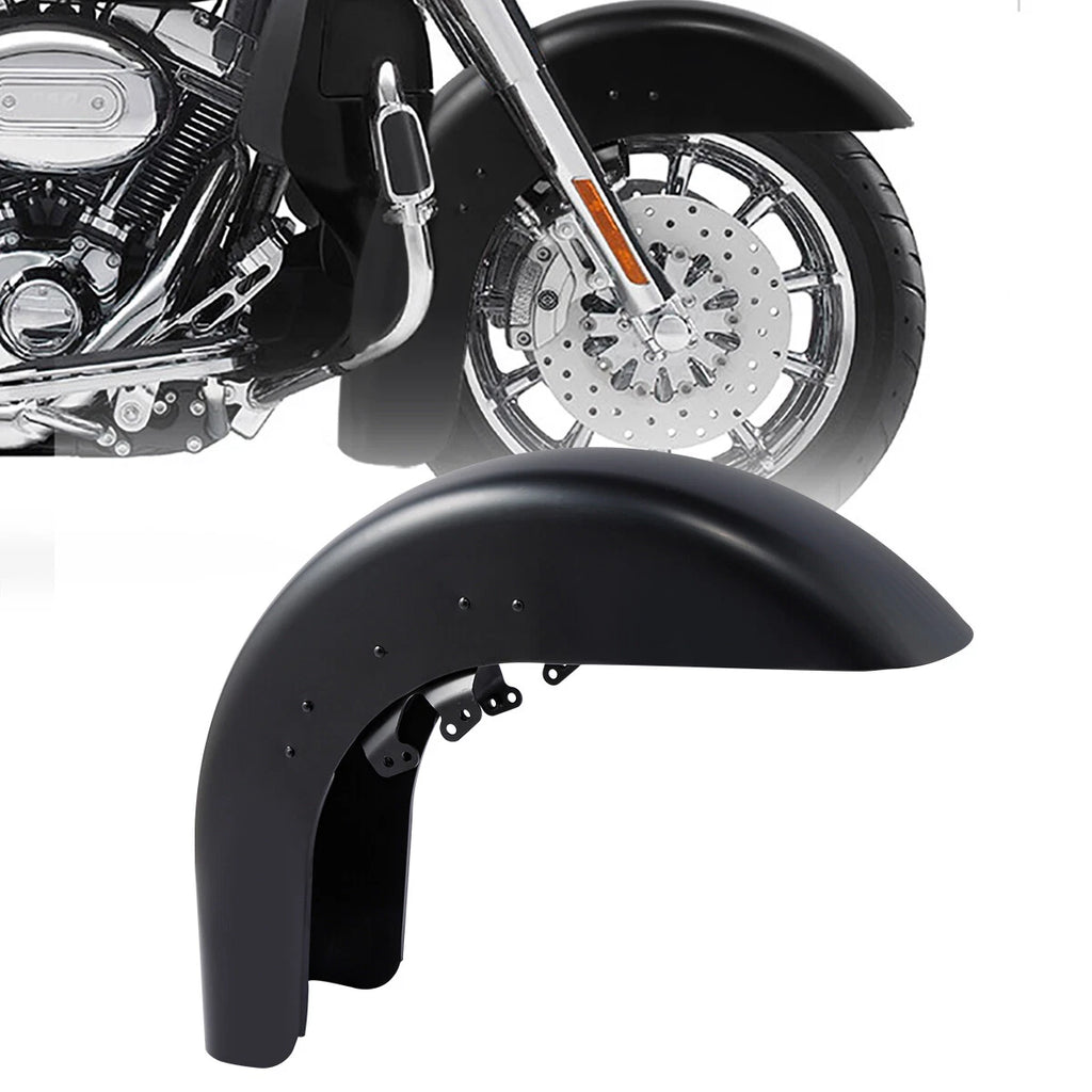 Unpainted Black Front Fender for Harley Touring Street Road Glide (2014–2024)