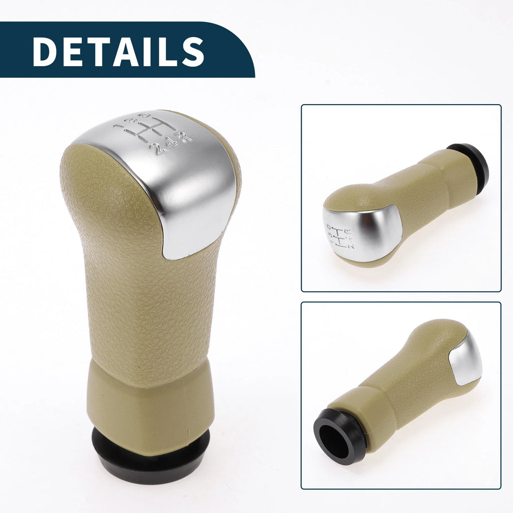 5 Speed Manual Gear Shifter Knob for Nissan Qashqai (2006–2013) Beige Plastic