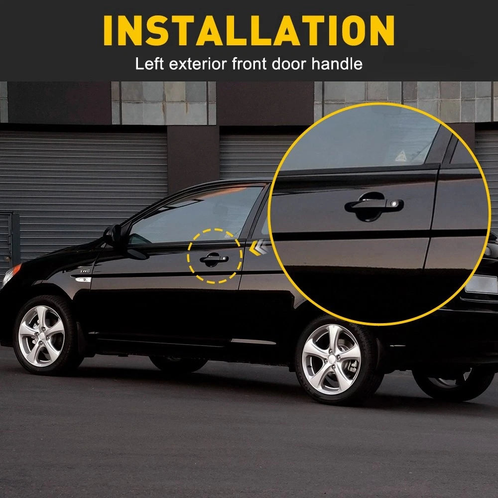 Front Left Door Handle for Hyundai Accent (2006–2011) Black