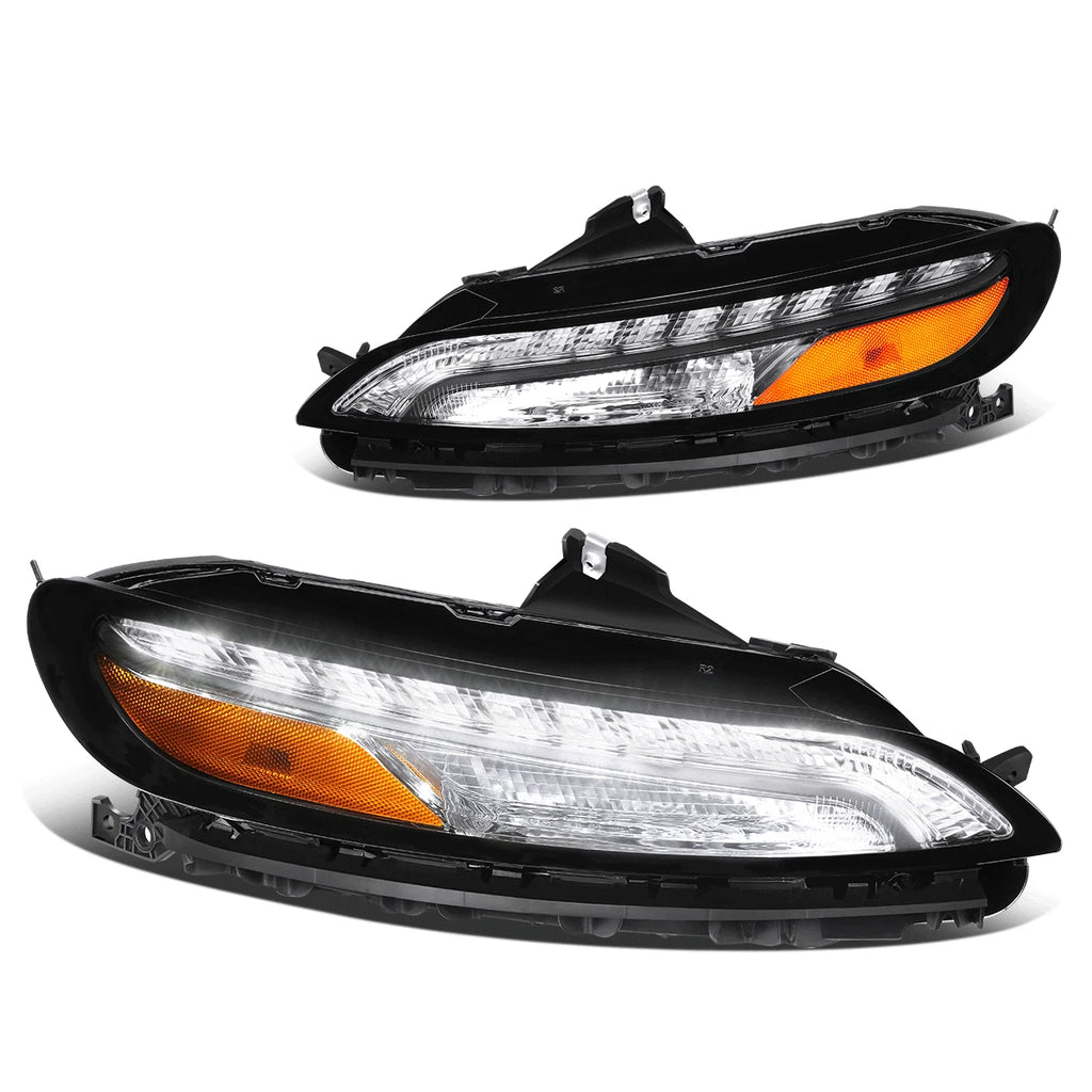 2X Chrome Amber LED DRL Front Turn Signal Lamps for Jeep Cherokee (2014–2018)