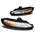 2X Chrome Amber LED DRL Front Turn Signal Lamps for Jeep Cherokee (2014–2018)
