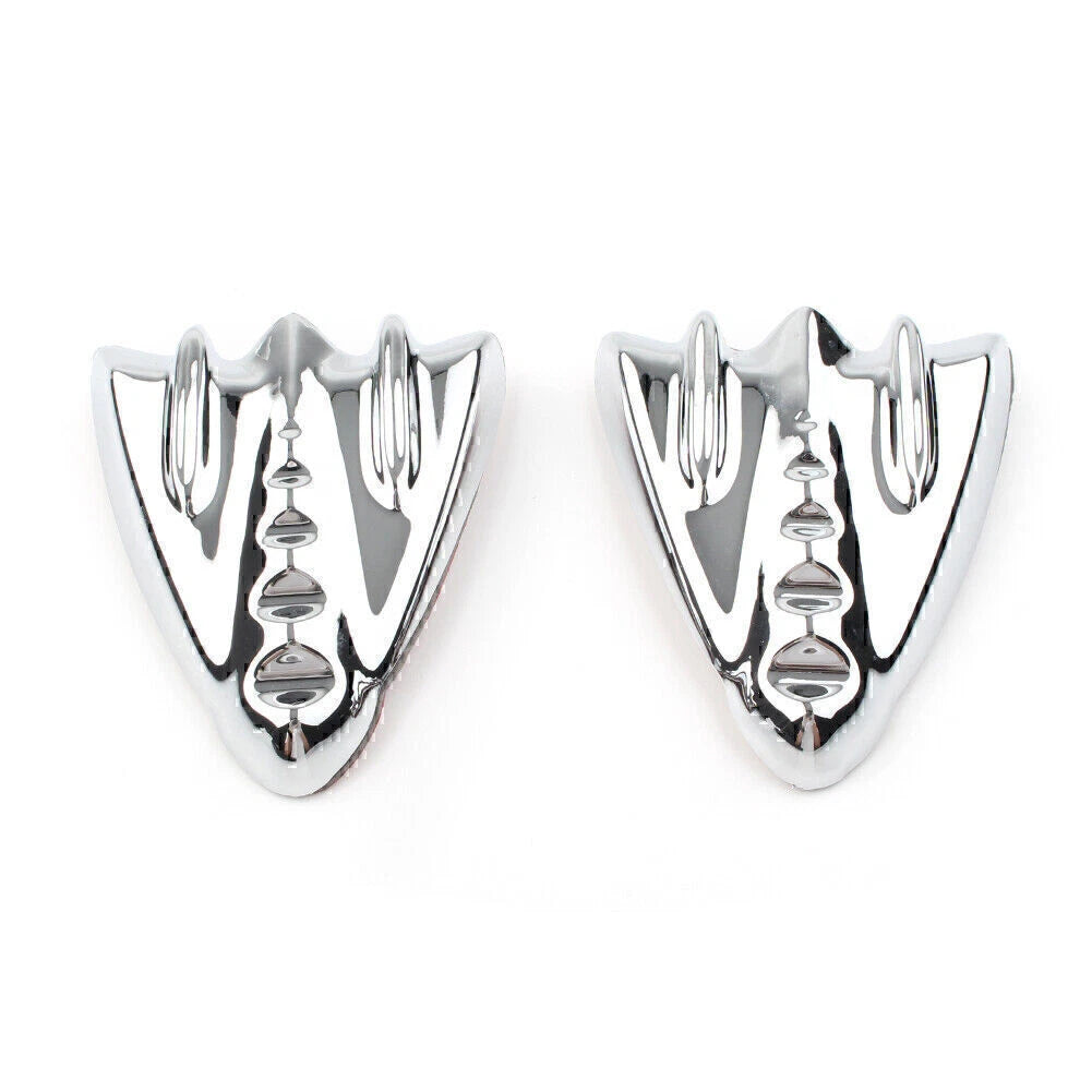 Chrome Inner Fairing Mirror Block Off Cover Plates for Harley Street Glide (2006–2013)