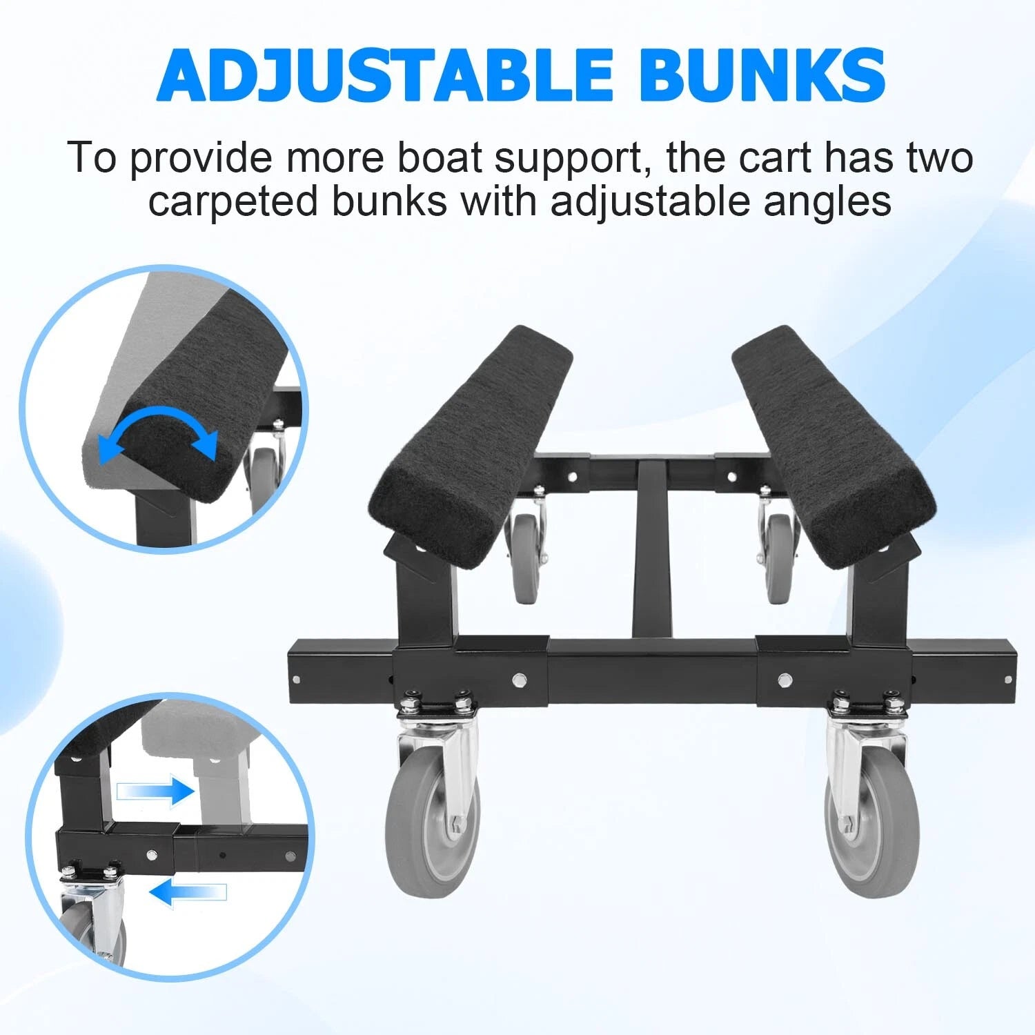 Watercraft Dolly for Boat Jet Ski (23"x17", 1400lbs Capacity)
