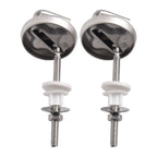 2X Rust Proof Stainless Steel Toilet Seat Hinge with Mounting Accessory