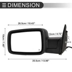 Tow Mirrors for Dodge Ram 1500 2009-2018 with Turn Signal Lights - 1 Pair