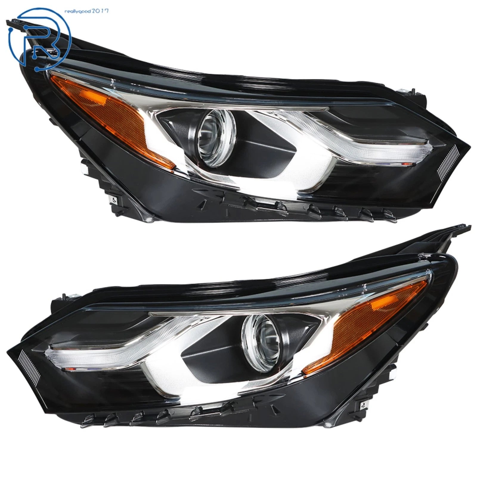 Set of 2 Halogen Headlights with LED DRL for Chevy Equinox (2018-2020)