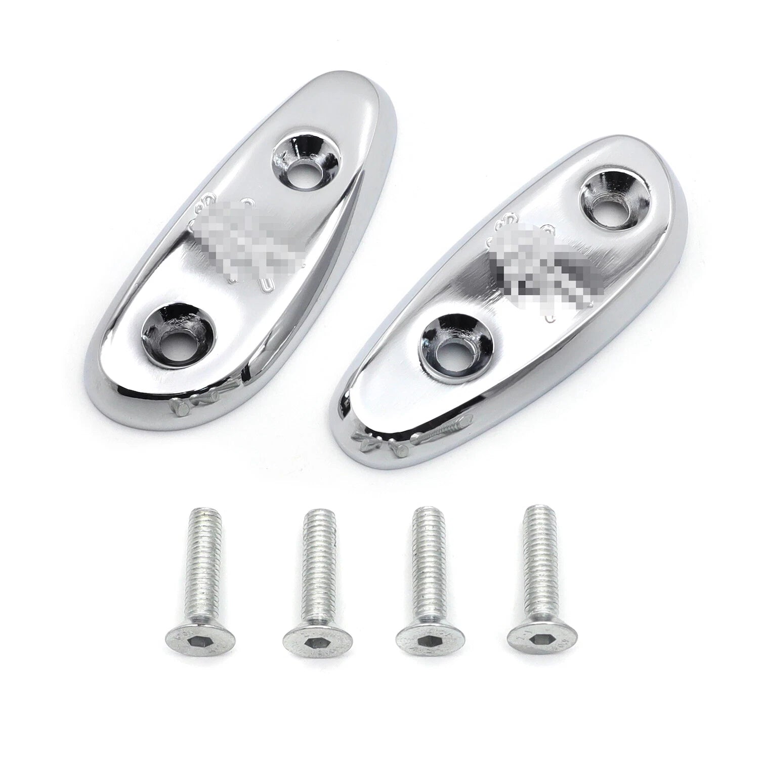 Mirror Block Off Base Plates for Suzuki GSX-R 600 750 1000 (2001–2004) Chrome