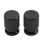 Set of 4 Tire Valve Caps for Universal Fit (2010–2023) - Black Rubber
