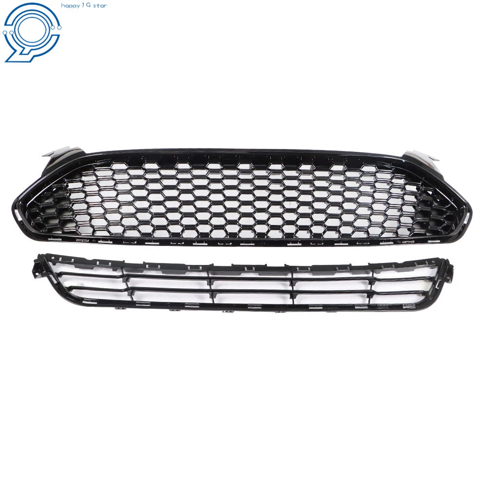 Set of 2 Front Bumper Grilles for Ford Fusion (2013-2016)