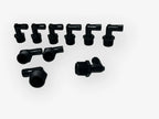 Set of 10 Thogus 62048 3/4in NPT x 5/8in HB 90 Elbow HDPE Black