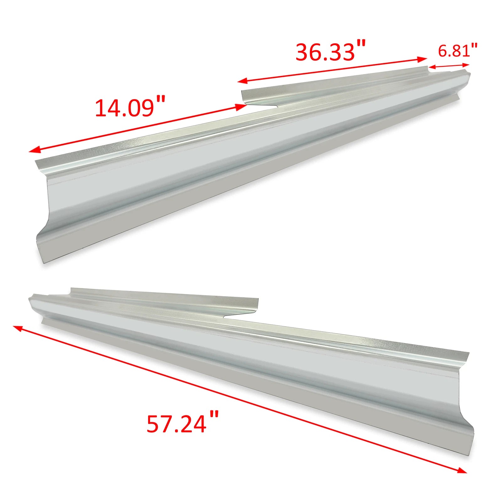 Set of 2 Slip-On Rocker Panels for Dodge Ram Truck (1994–2002)