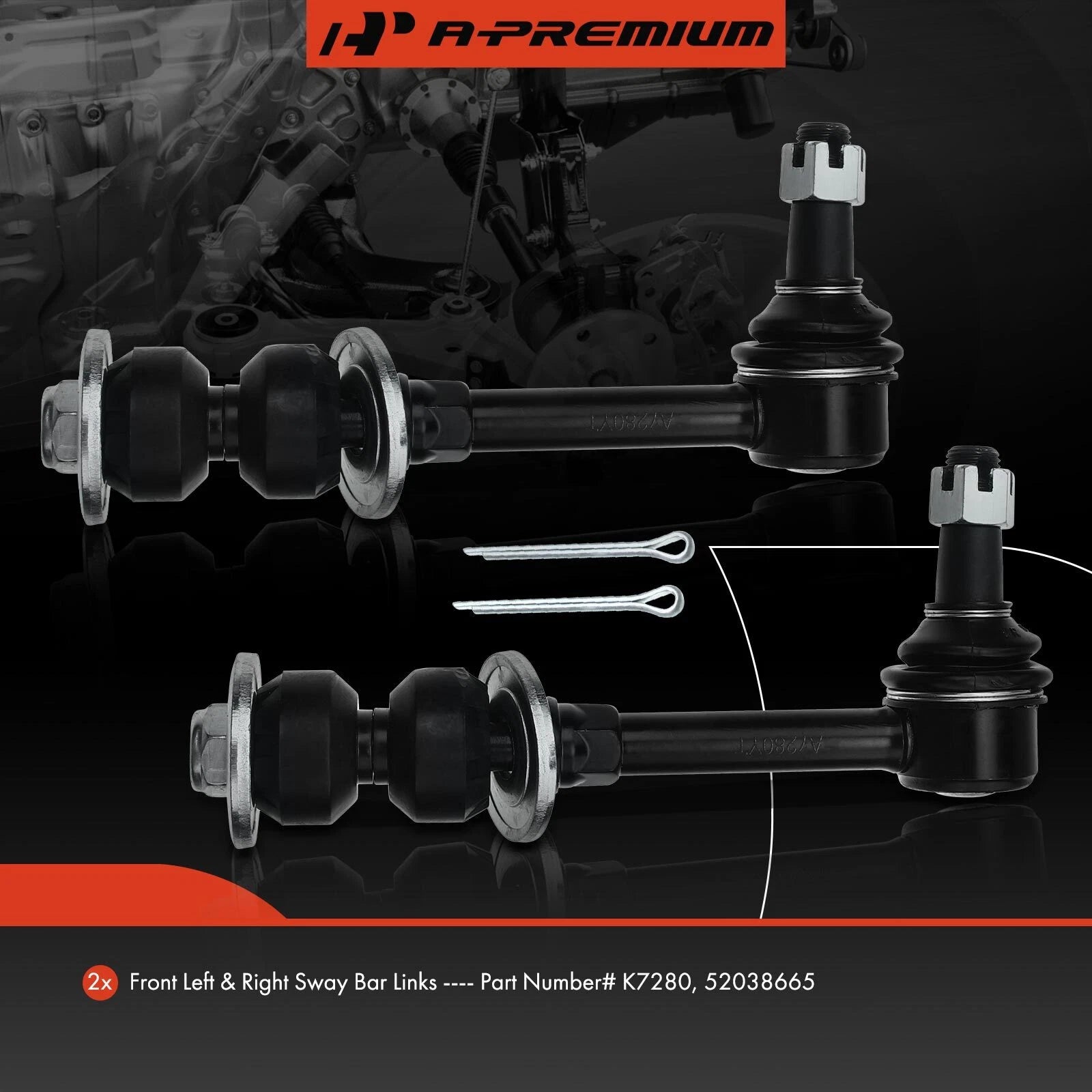 2X Front Stabilizer Bar Link for Dodge Ram 1500 2500 3500 (1995-1999)