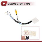 Rear View Camera Adapter Wire Harness Cable for Toyota (1 Pcs RCA 4 Pin)