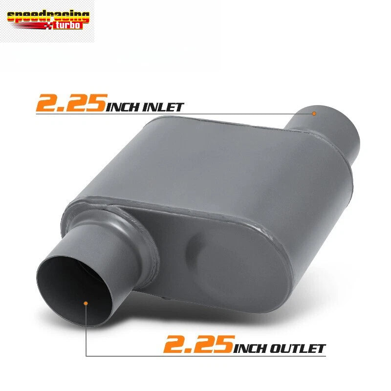 2X 2.25" Inlet/Outlet Race Performance Chambered Exhaust Muffler for Universal