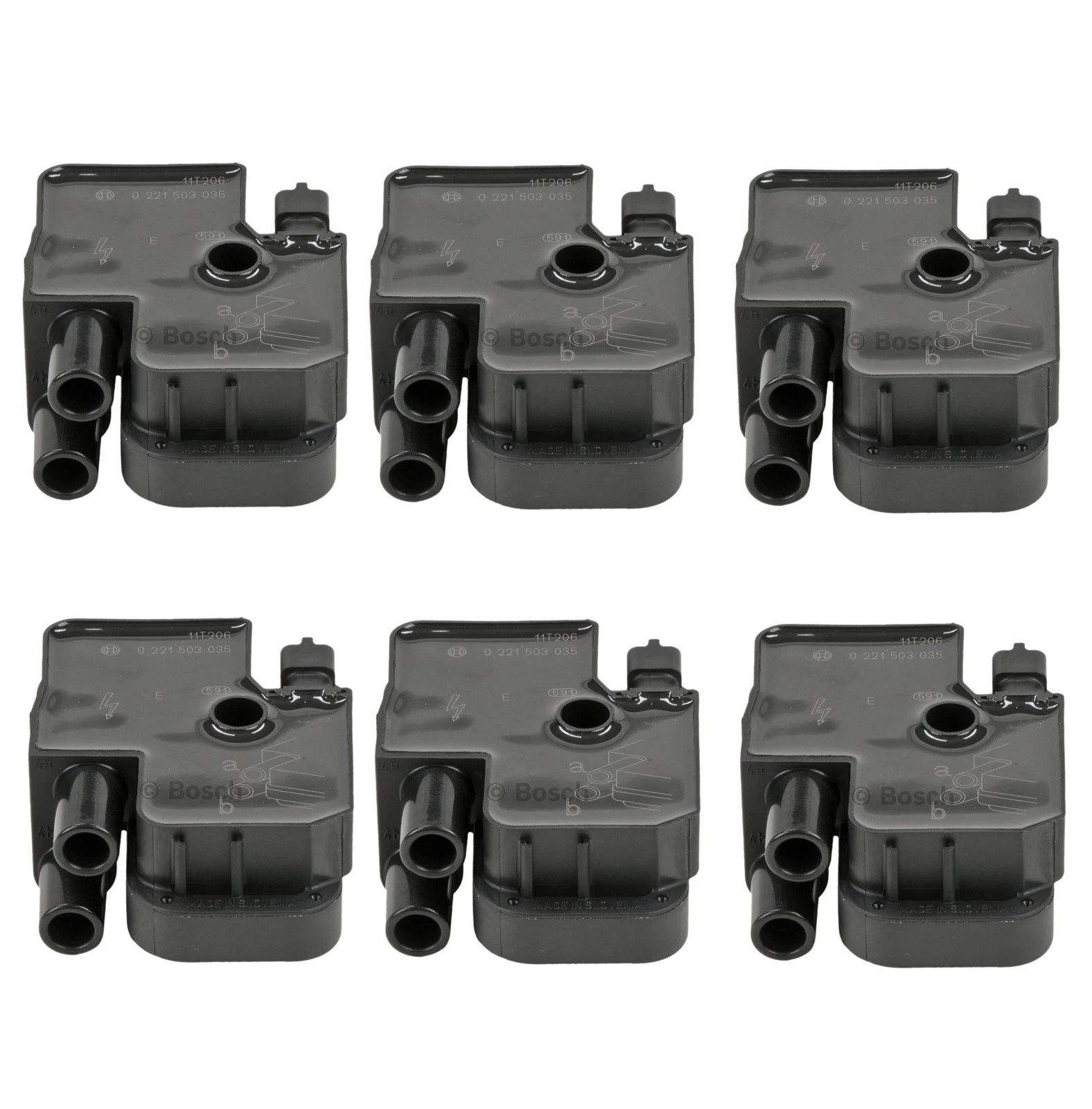 Set of 6 Ignition Coils for Mercedes W203 C208 C240 C320 V6