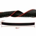 Universal Rear Guard Bumper Protector Trim Cover Sill Trunk Scuff Plate Rubber