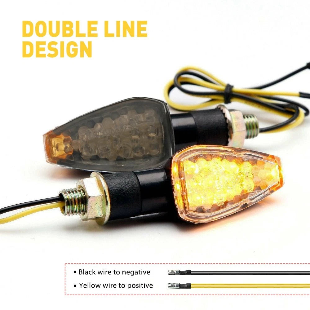 2X LED Turn Signals for Universal Mini Motorcycle (No Specific Years)