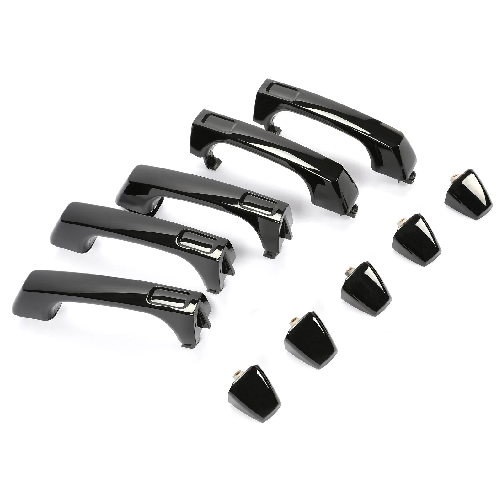 Set of 5 Exterior Door Handles for Hummer H3 H3T (2006–2010) Black
