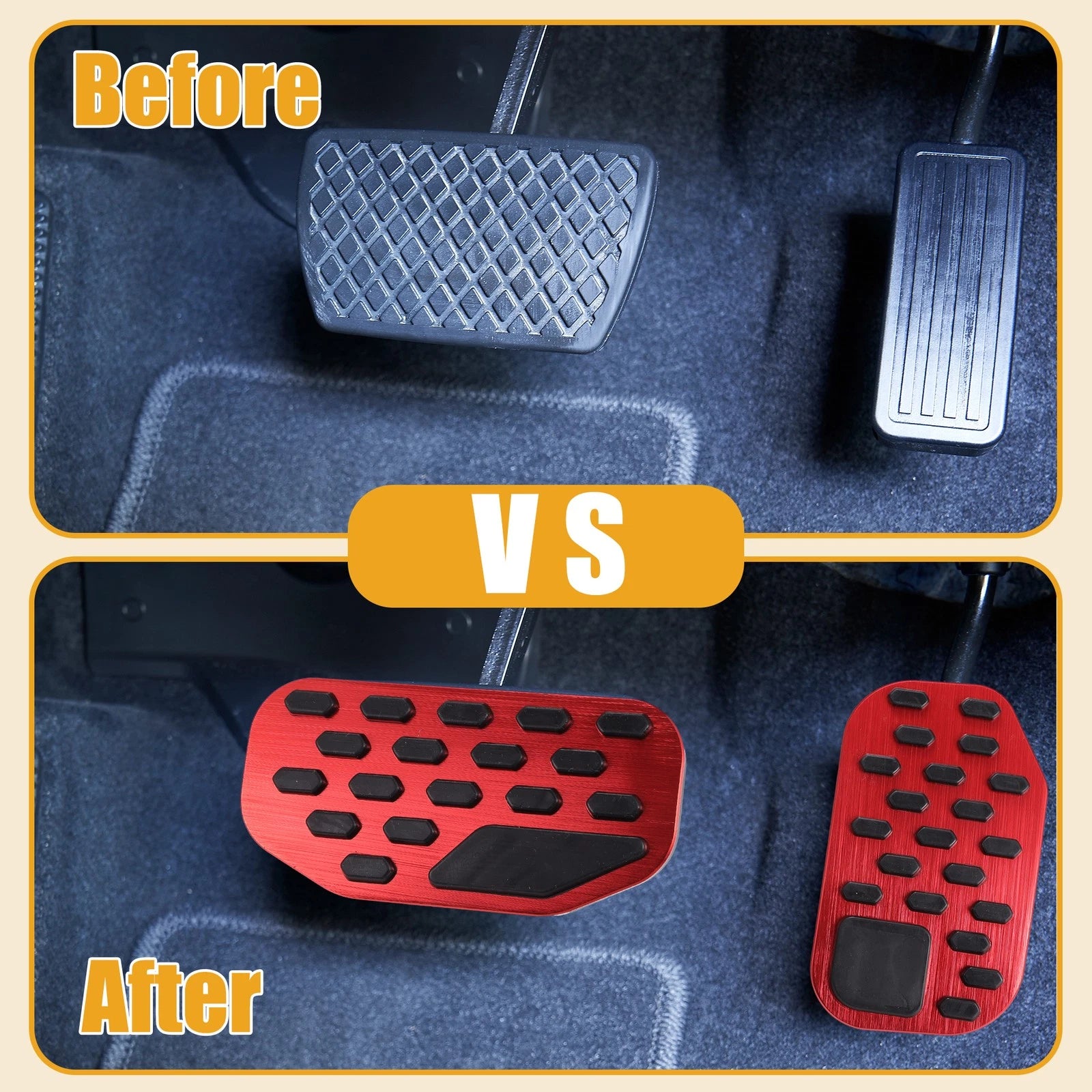 Set of 2 Brake Gas Accelerator Pedal Pads for Ford F-150 (2021–2023) 724117978495