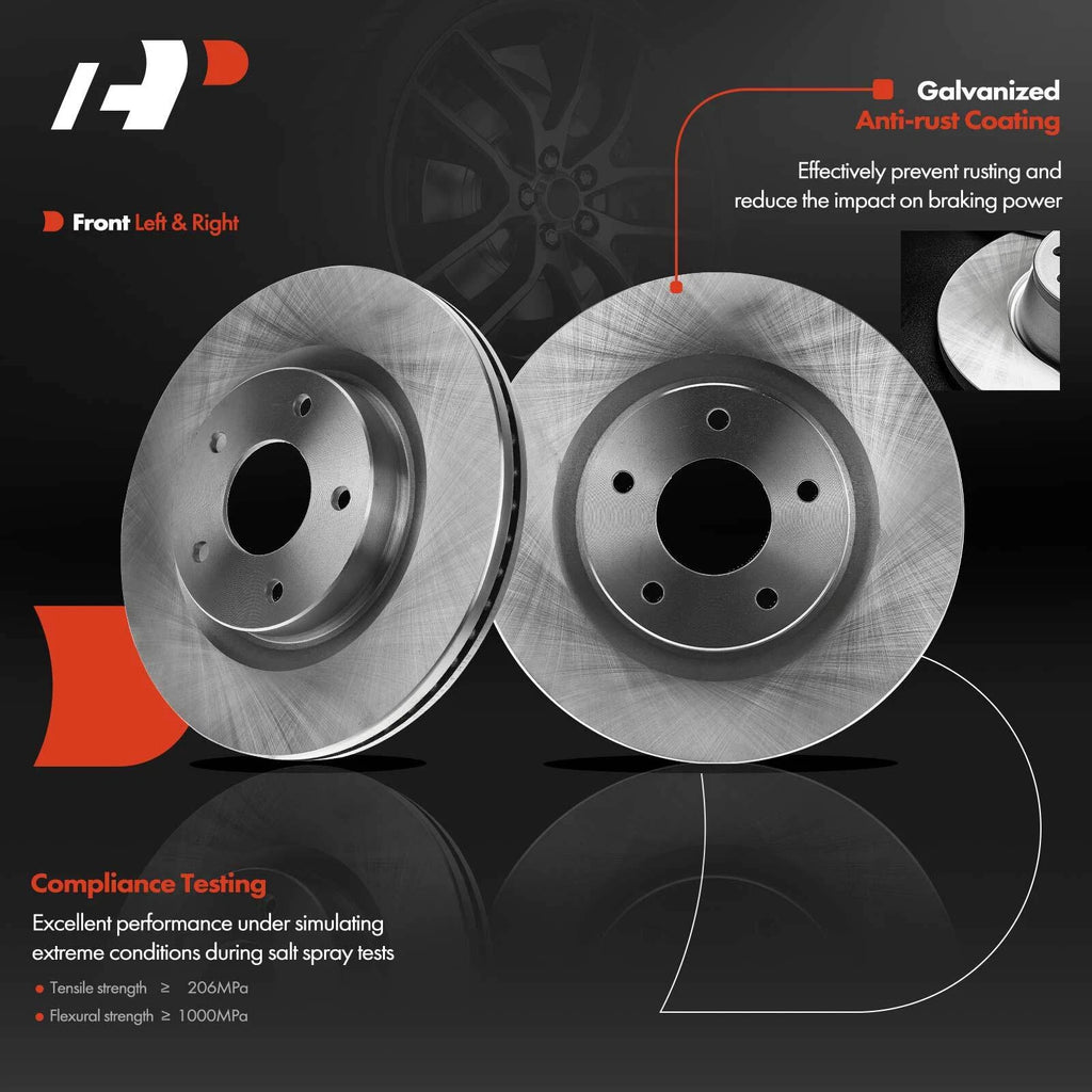 Front Disc Rotors, Pads & Wheel Hub Bearings for Nissan Altima (2007–2012)