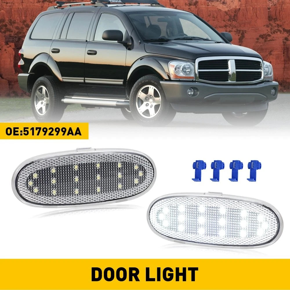 2X LED Door Courtesy Light for Dodge Durango (2004–2009) Chrysler Aspen (2007–2009)