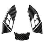 5 Pcs Steering Wheel Cover Trim for BMW 5 Series E60 E61 (2003-2010) Black