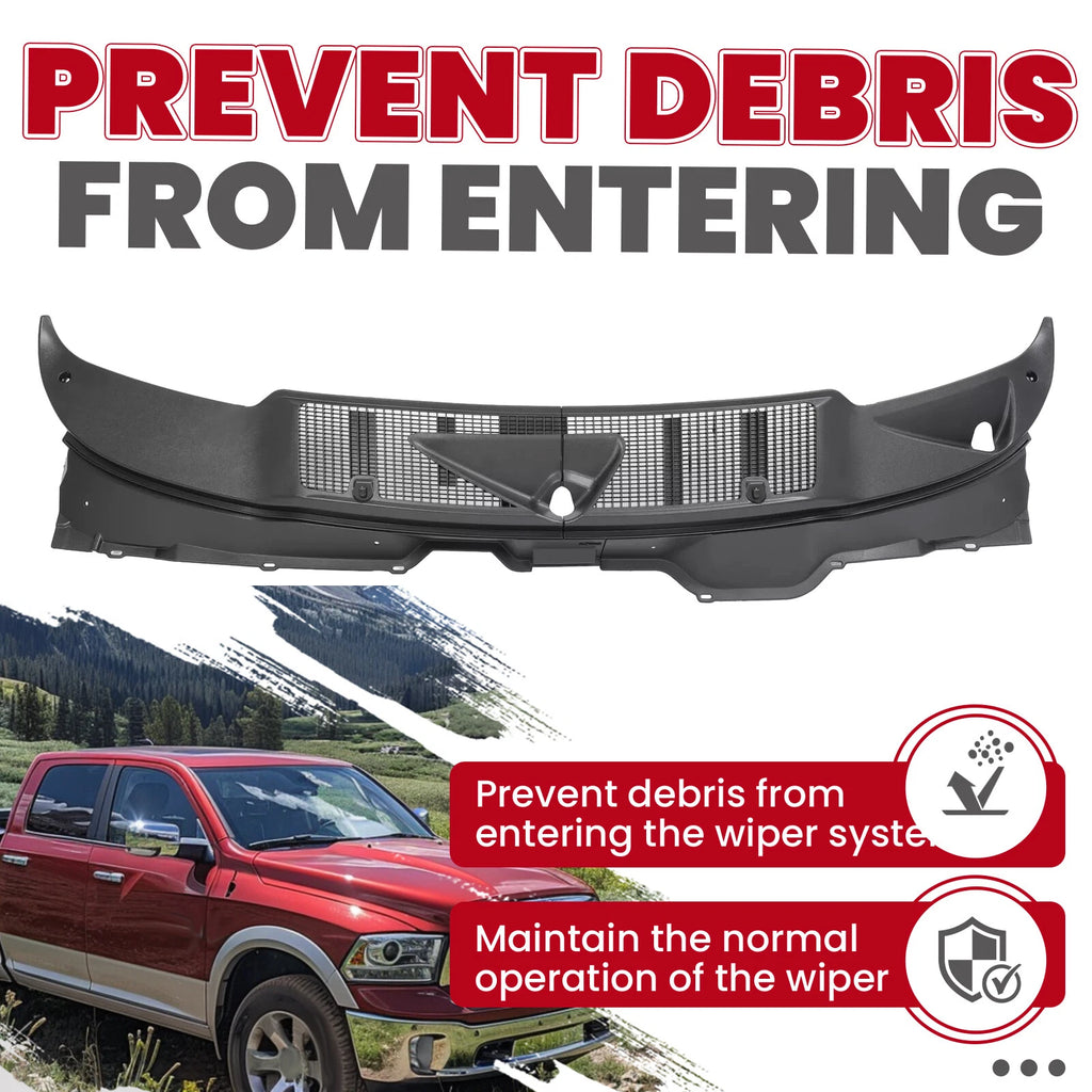 Windshield Wiper Cowl Panel Grille for Dodge Ram 1500/2500/3500 (2002-2010)