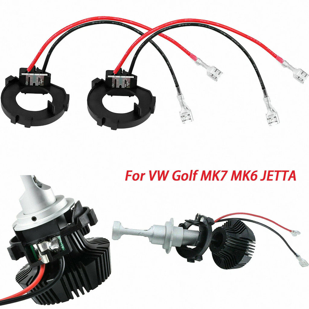 LED Headlight Adapter Holder for VW Golf MK6 MK7 Jetta (2012-2019)