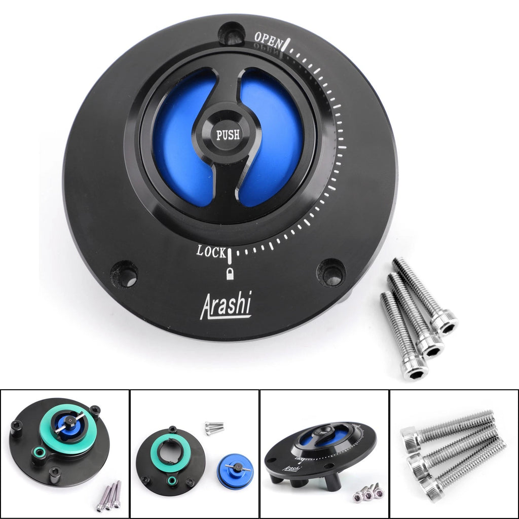 Blue Fuel Gas Tank Cap for Yamaha YZF R1 R1M (2004–2017) YZF R6 (2003–2016)
