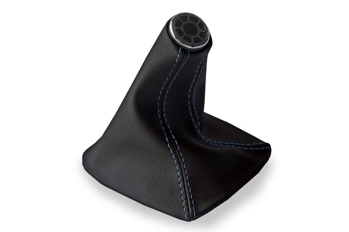 Leather Manual Shift Boot Cover for Toyota Celica (2000–2005) Blue Stitch