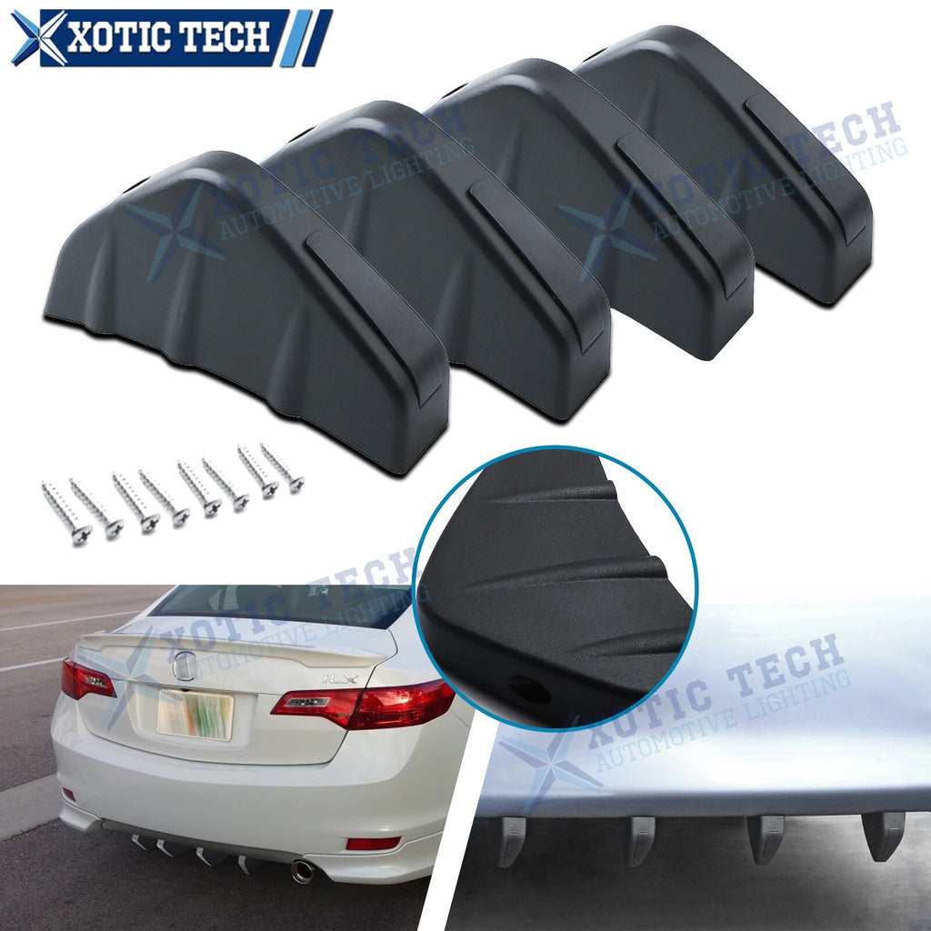 4Fin Wing Rear Bumper Lip Diffuser Splitter for Universal (2017–2024)