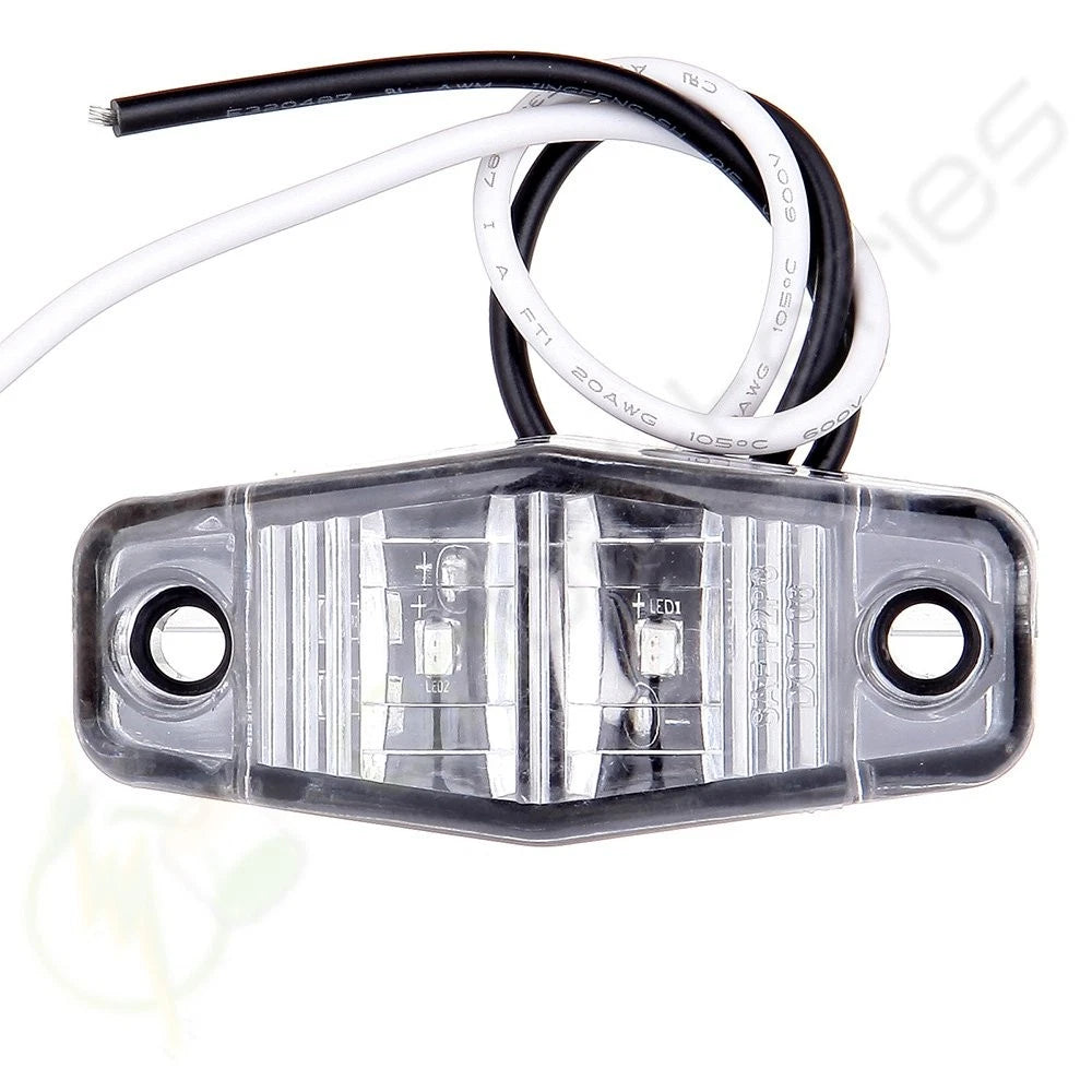 Set of 10 Mini LED Side Marker Lights - 3 Diode Amber & Red