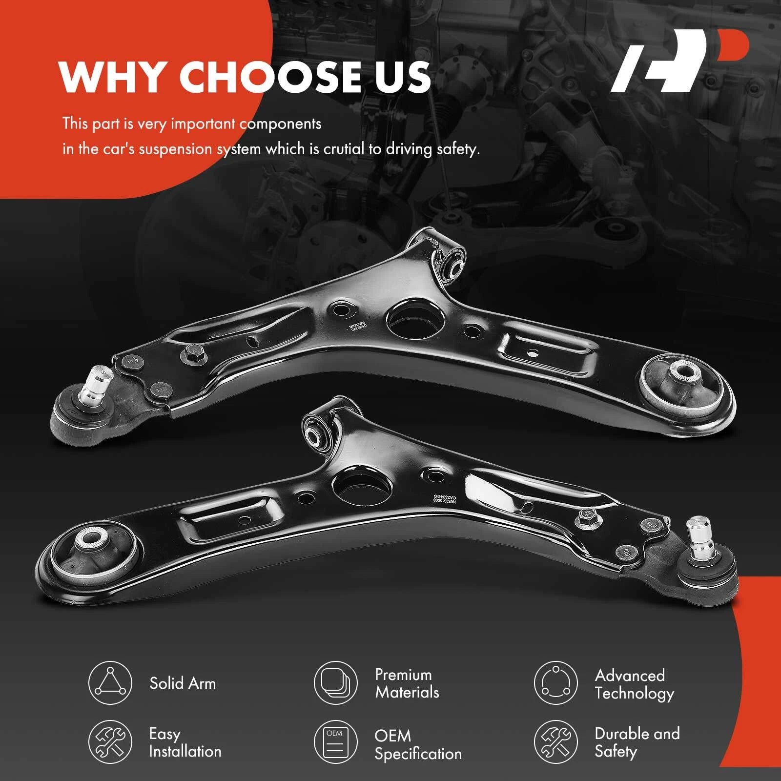 2X Front Lower Control Arm Ball Joint for KIA Soul (2014-2019)