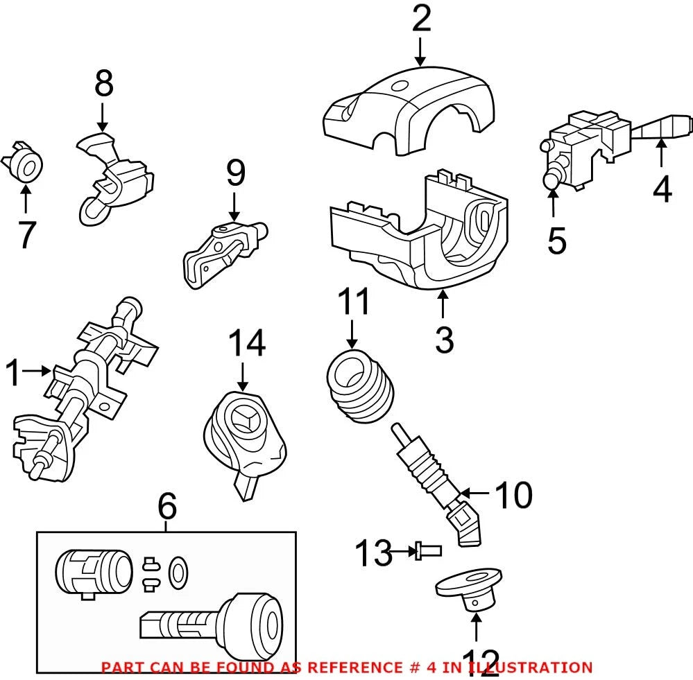 Windshield Wiper Switch for Dodge Avenger (2008–2014) 68003214AD