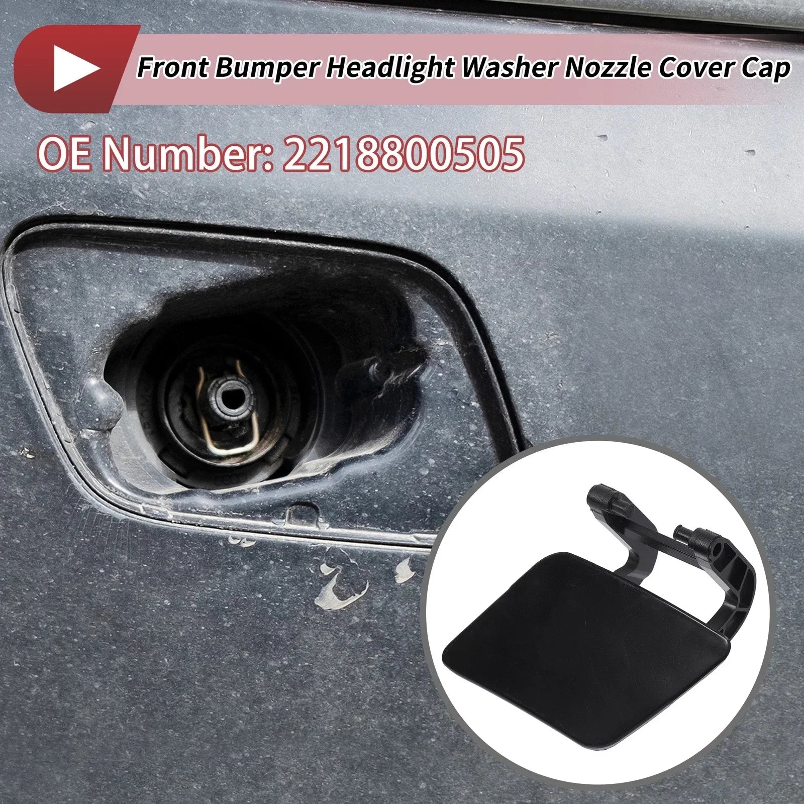 Front Left Bumper Headlight Washer Nozzle Cover for Mercedes-Benz W221 (2006-2013)