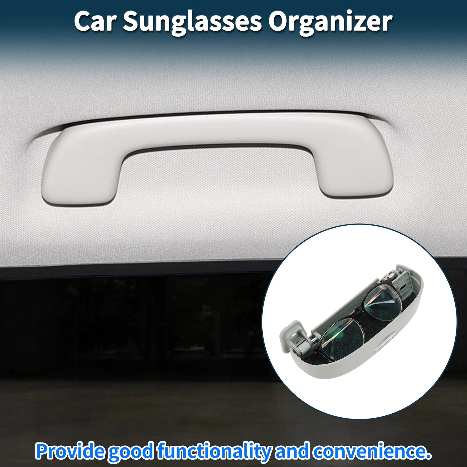 Set of 1 Car Sunglasses Case for T-Roc (2017–2024) ABS Grey