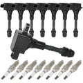 8X Ignition Coils and Spark Plugs for Infiniti FX45 M45 (2003–2008)