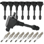 8X Ignition Coils and Spark Plugs for Infiniti FX45 M45 (2003–2008)