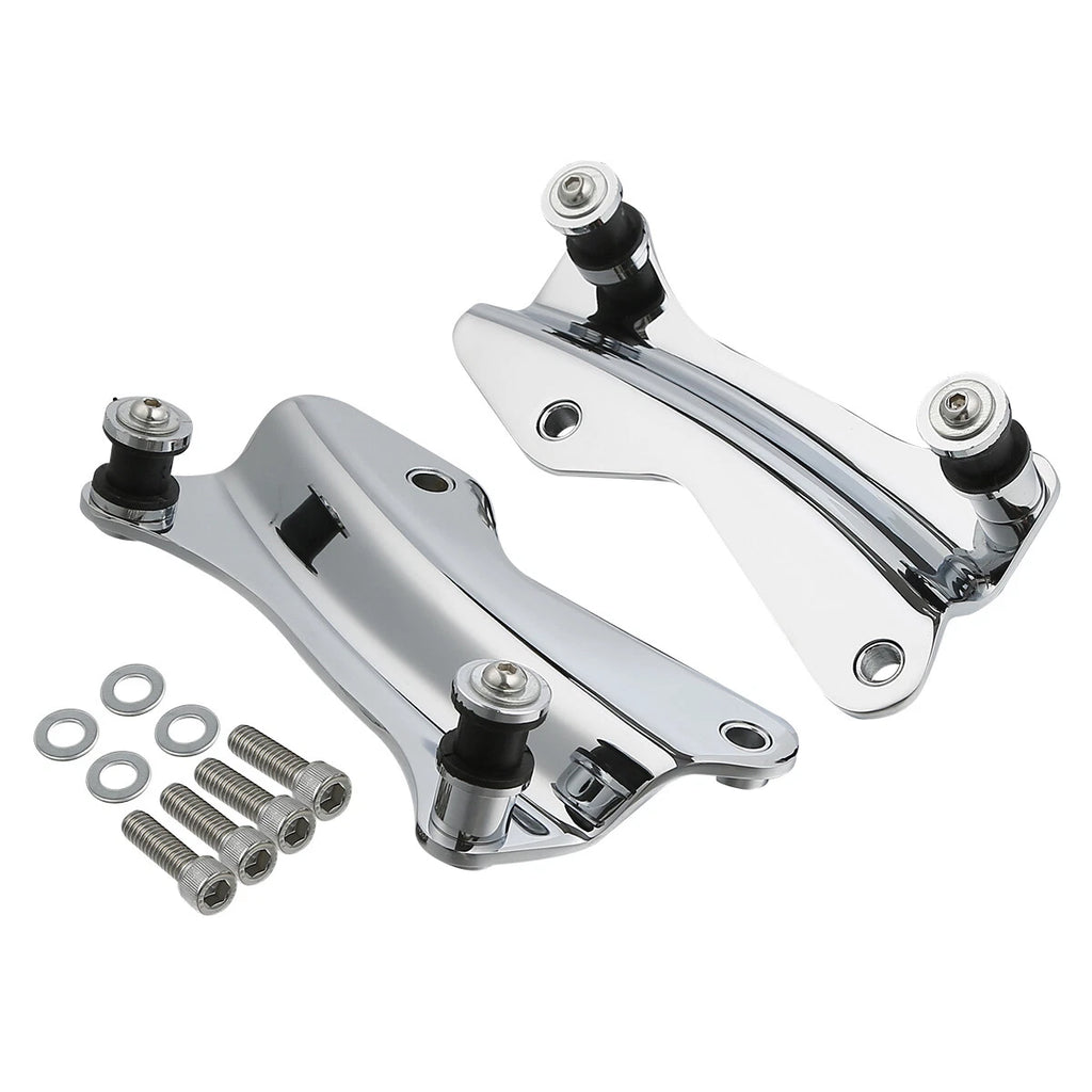 Set of 4 Docking Hardware Kit with Covers for Harley Touring (2014–2025) Chrome
