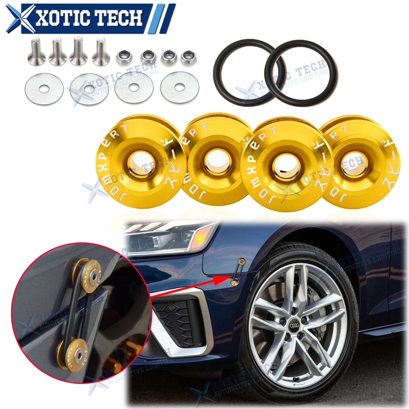 Quick Release Fasteners for Audi A4 Hatch Car Bumper Lids (2013–2018)