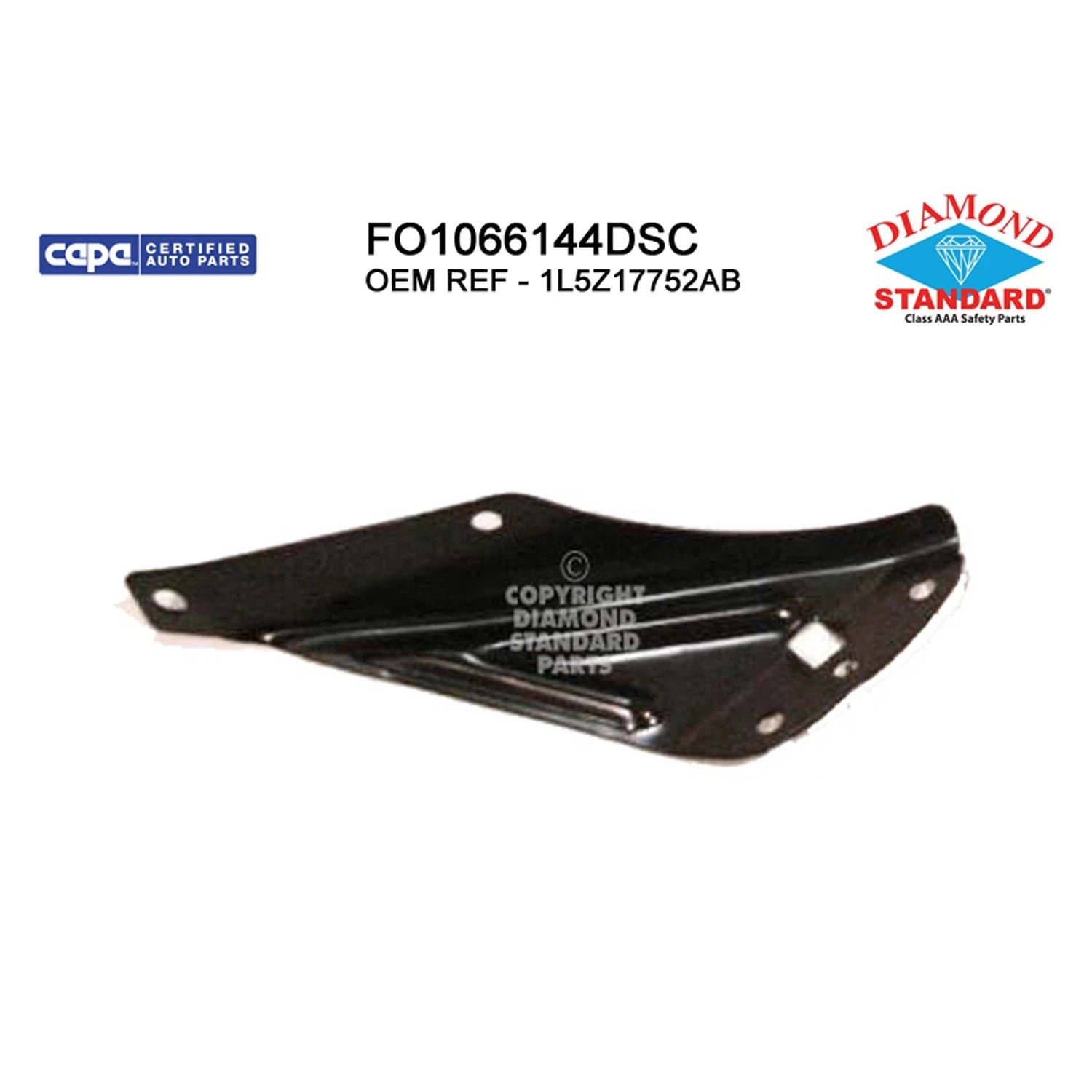 Replacement Steel Front Driver Side Outer Bumper Mounting Bracket