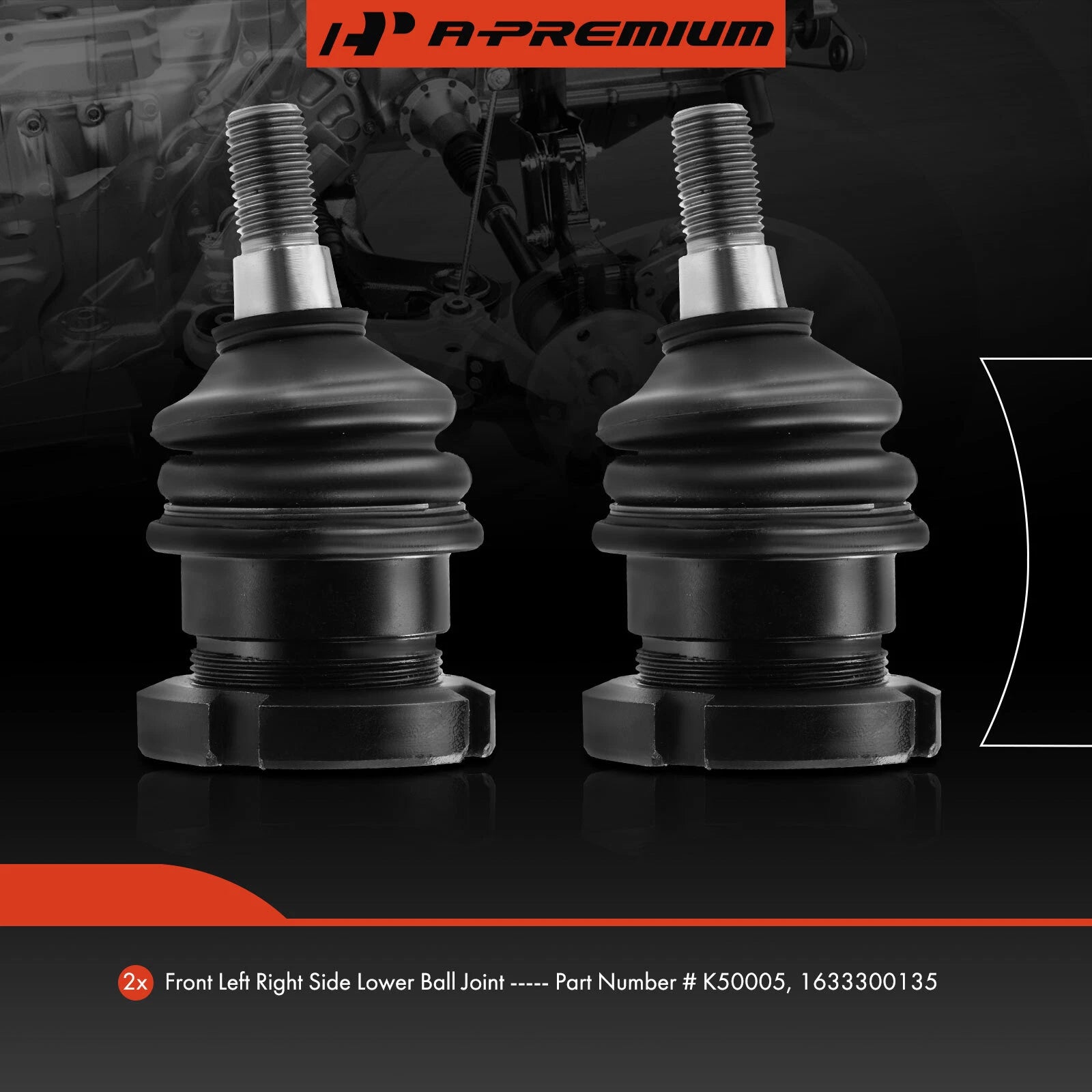 2X Front Ball Joint for Mercedes-Benz ML320 ML350 ML55 AMG (1998–2003)