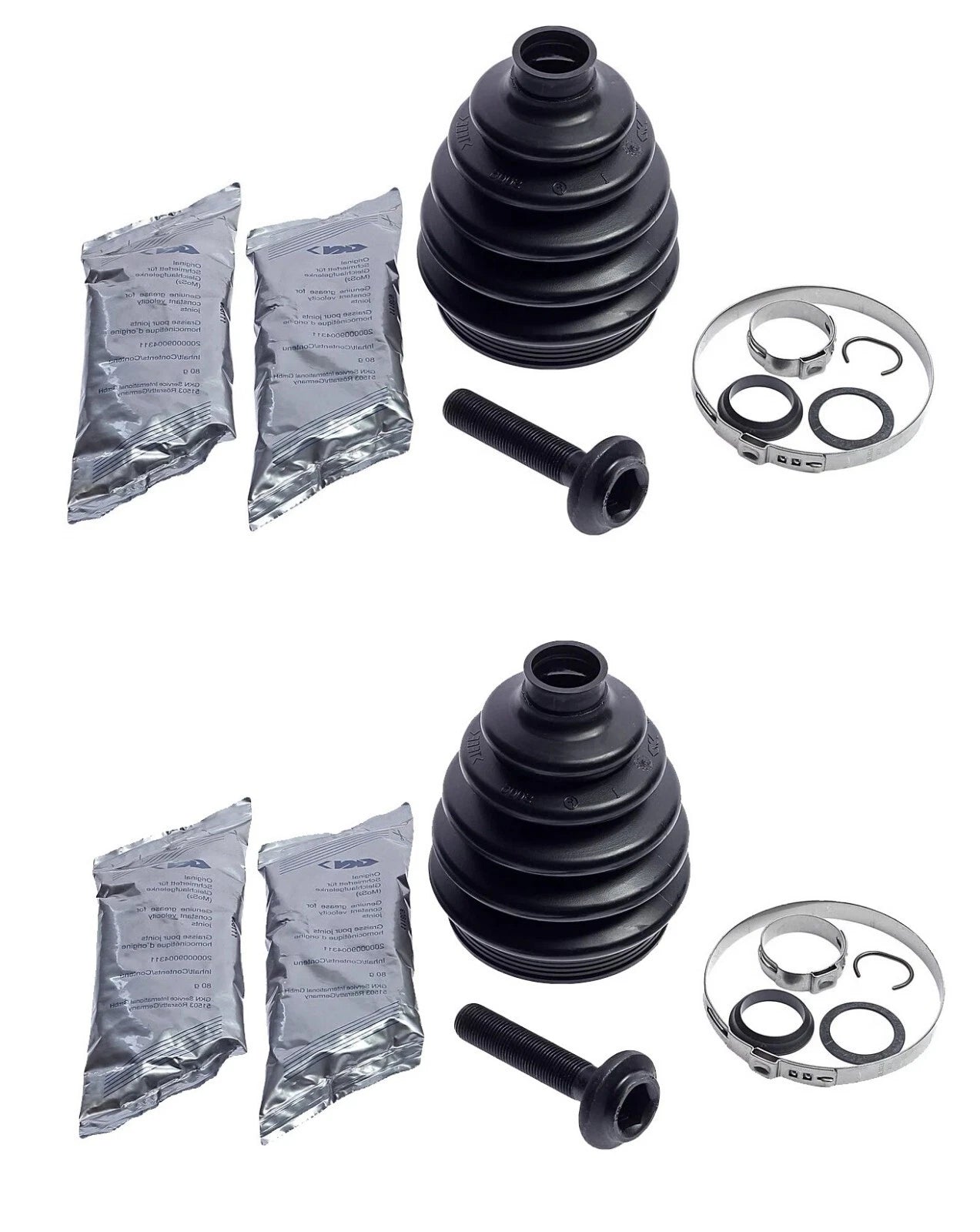 Set of 2 CV Joint Boot Kit for Volkswagen Audi (GKN Loebro)