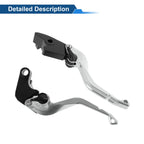 Adjustable Short Brake Clutch Levers for Honda CBR600RR (2003–2006) Silver Tone
