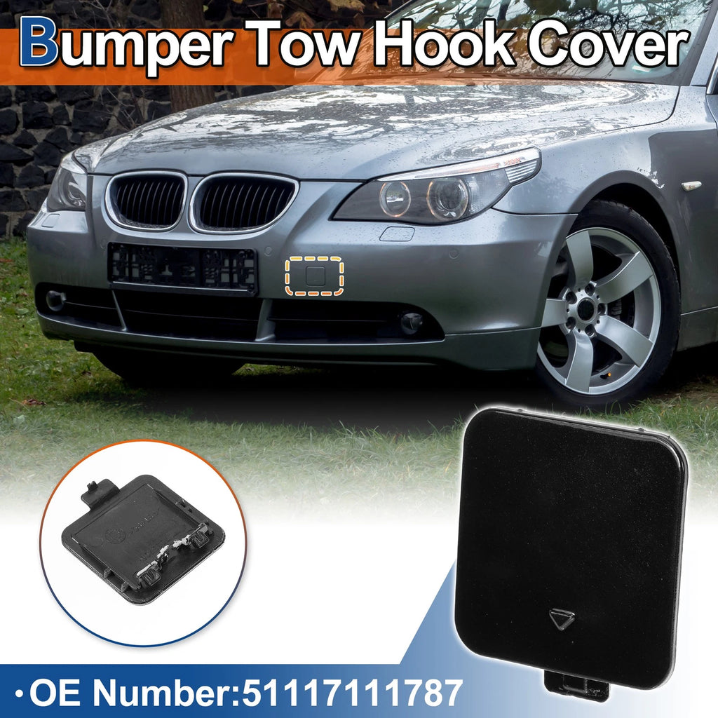 Tow Hook Cover for BMW 525i 530i 550i (2001–2010) No. 51117111787 Black