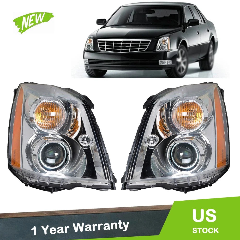Chrome Headlight Assembly for Cadillac DTS (2008–2011) HID/Xenon