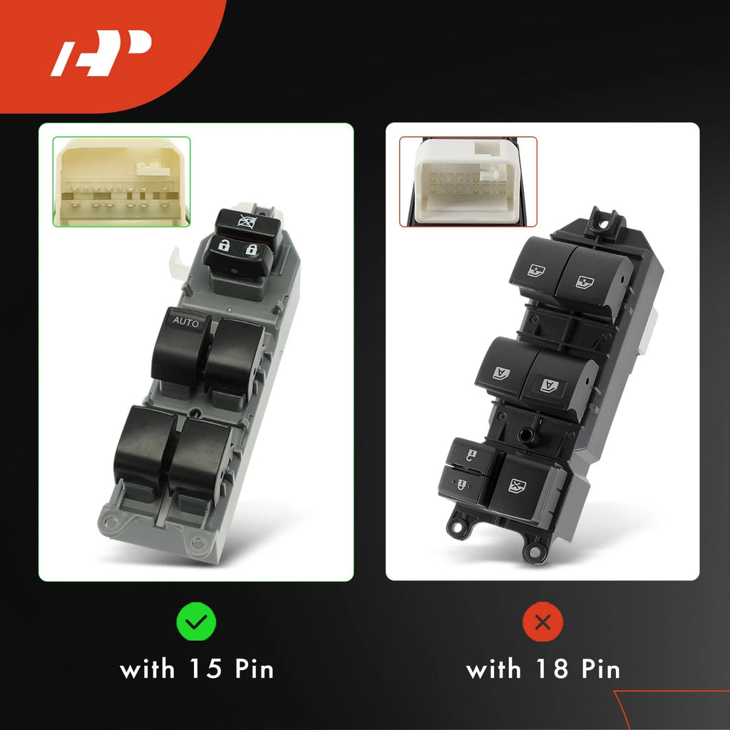 Front Left Power Window Switch for Toyota Camry Highlander (2007–2017)