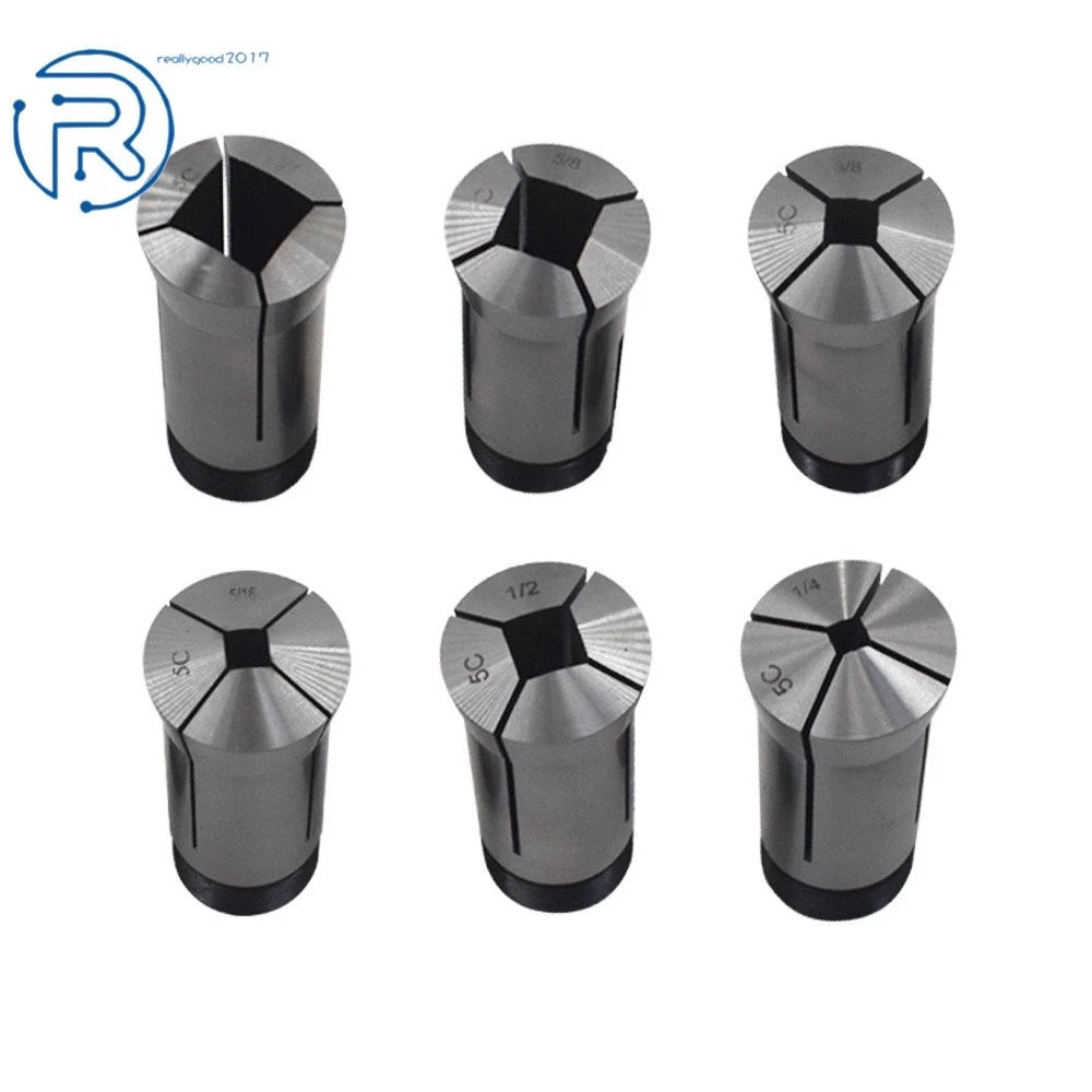 6PCS Square Collet Set 1/4'', 5/16'', 3/8'', 1/2'', 5/8'', 3/4'' US