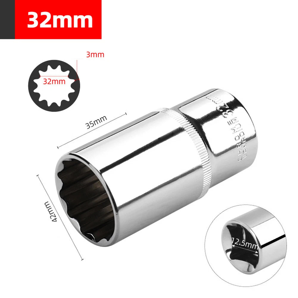 Socket Adapter 12 Point 1/2 Drive for Torx (Chrome Vanadium Steel)