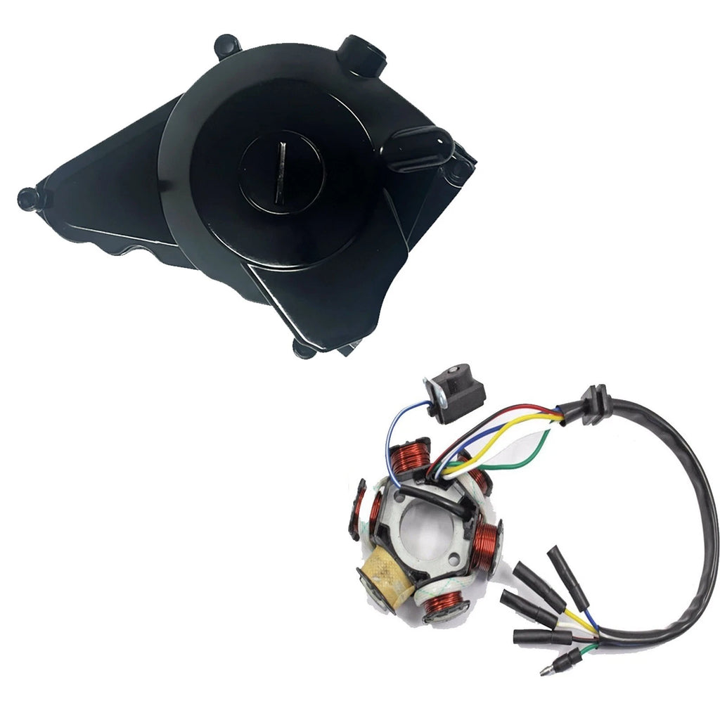 Magneto Starter Plate + Side Engine Cover for Lifan Loncin 50cc-125cc